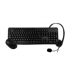 ACTECK KT30 Kit de Oficina: teclado  mouse y audífonos