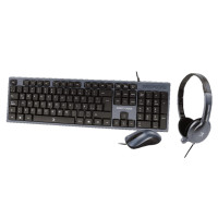 PERFECT CHOICE PC-201700 Kit Teclado+Mouse+Diadema para Oficina
