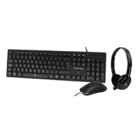 PERFECT CHOICE PC-201717 Kit Teclado+Mouse+Diadema para Oficina 