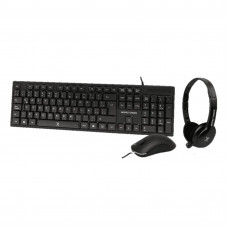 PERFECT CHOICE PC-201717 Kit Teclado+Mouse+Diadema para Oficina 
